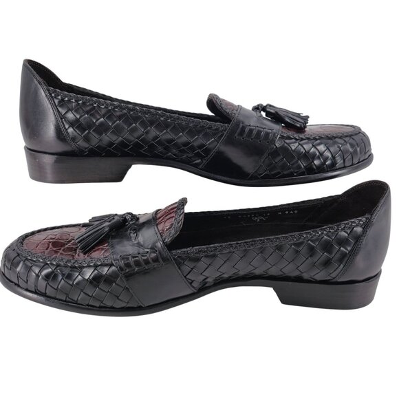 NEW Vintage Bragano Exotic Crocodile Leather Dress Shoes Mens 13N Brown Black - Picture 11 of 14